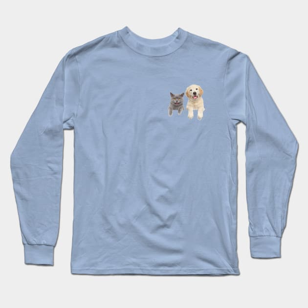 Cat and Dog Long Sleeve T-Shirt by redstoneOne